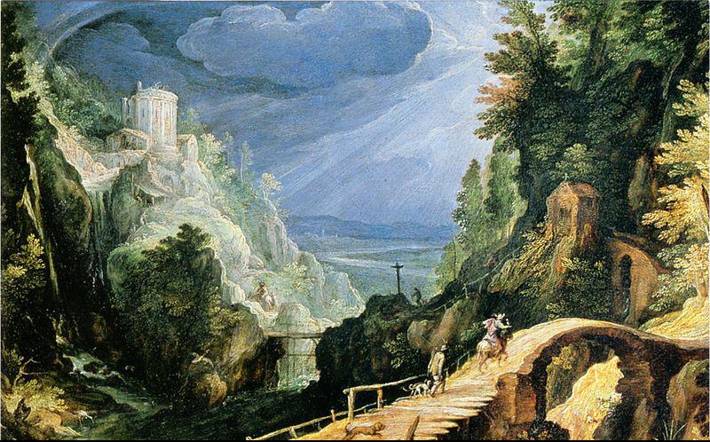 Paul Bril Mountain landscape oil painting image